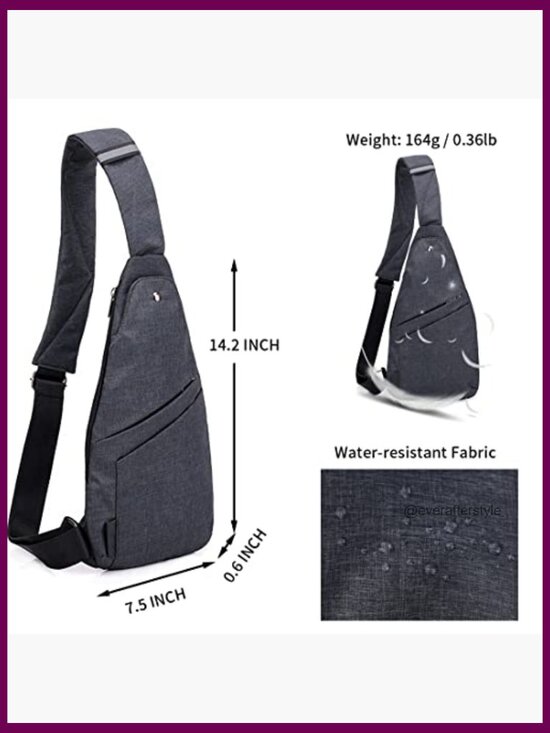 Sling Bag Crossbody Lightweight Nylon Chest Shoulder Backpack main image 7